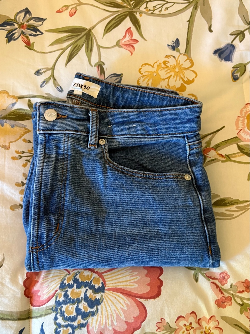 Loft Rivete  Classic Medium Blue High-Rise Women's Jeans